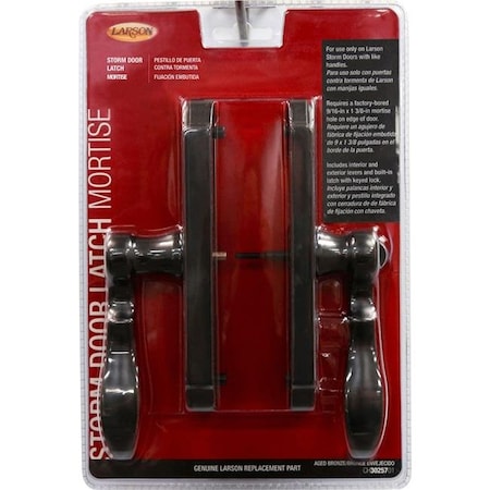 Larson Larson 5035247 6 in. Aged Bronze Zinc Mortise Latch; Brown 5035247